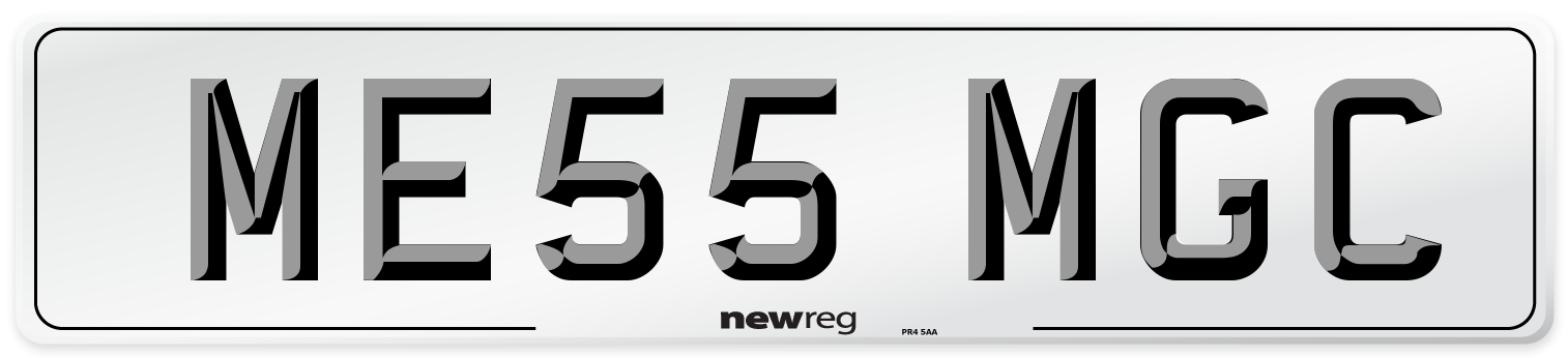 ME55 MGC Number Plate from New Reg